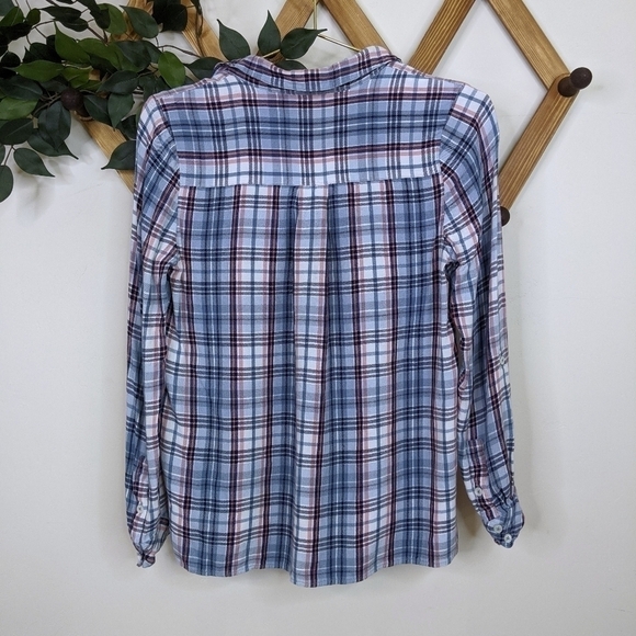 Soft Joie Checkered Plaid Button Up Flannel Shirt - Picture 3 of 9